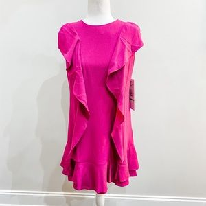 Be By Chetta B Fuchsia Layered Midi Dress